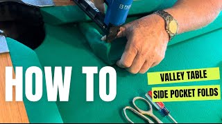 HOWTO Side Pocket Folds on Valley Style Pool Table Cushions [upl. by Zosima]