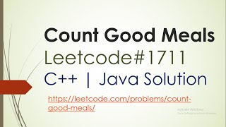 Count Good Meals  Leetcode 1711  Leetcode Solution [upl. by Aihselef]