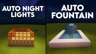 MINECRAFT REDSTONE BUILDS TUTORIAL  AUTO NIGHT LIGHTS AUTO FOUNTAIN TUTORIAL  5 [upl. by Zeret136]