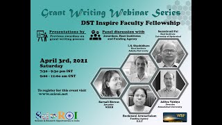 SciROI 2021 GRANT WRITING WEBINAR DSTINSPIRE FACULTY FELLOWSHIP [upl. by Joung]