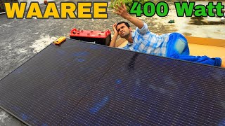 WAAREE 400 WATT SOLAR PANEL kitna Deta hai Bina dhoop Ke  Solar Panel Testing [upl. by Irual]