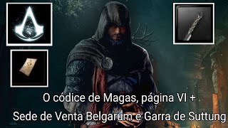 Assassins Creed Valhalla O códice de Magas página VI  Sede de Venta Belgarum e Garra de Suttung [upl. by Eittam326]