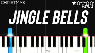 Christmas  Jingle Bells  EASY Piano Tutorial [upl. by Trueblood]