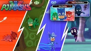 Lets Play PJ Masks quotHero Trainingquot amp quotNight Time Ninjalinosquot w Bonus Spinning Owlette [upl. by Eimrots]