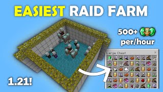 EASIEST RAID FARM TUTORIAL IN MINECRAFT 121  500 perhour [upl. by Poll860]