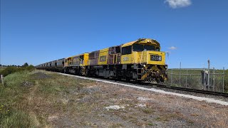 TasRail 2054 2053 46 Coal train crossing Daveys Lane [upl. by Enileme148]