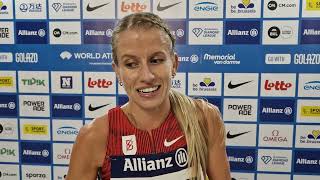 Karissa Schweizer After 5000m Seasons Best At Diamond League Final [upl. by Dazhahs]