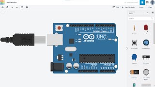 Arduino Serial Monitor Tinkercad Simulation [upl. by Bomke]