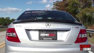 C63 AMG RENNtech amp Akrapovic Exhaust Sound Acceleration [upl. by Woodley99]