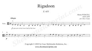 Purcell  Rigadoon Z 653  Viola [upl. by Laud]