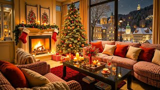 Christmas Jazz Instrumental Music for Relax Stress Relief 🎄 Cozy Christmas Coffee Shop Ambience [upl. by Eartha]