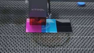 xTool D1 Pro 20W Metal Business Cards test 1 [upl. by Leifeste]