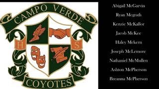 Campo Verde High School 2020 Golden Scholars Gilbert Public Schools District  Gilbert Arizona [upl. by Nohsal]