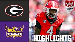 Tennessee Tech Golden Eagles vs Georgia Bulldogs  Full Game Highlights  ESPN College Football [upl. by Goodman]