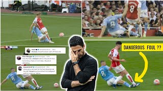 😡Arsenal fans Angry reaction to Mateo Kovacic avoids second yellow card for lunge on Declan Rice [upl. by Mckenzie]