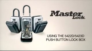 Master Lock 5422D amp 5423D Push Button Key Safes [upl. by Ardnu933]