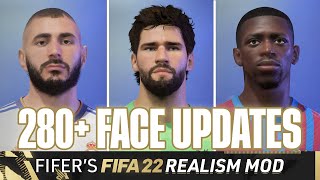 280 FACE UPDATES  FIFERs FIFA 22 REALISM MOD REVEALS [upl. by Secrest608]