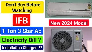 ifb 1 ton 3 star inverter split ac 2024 model  ifb ai convertible 8 in 1 cooling 2024 model 1 ton [upl. by Camp]