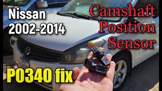 HOW TO Nissan 35L v6 camshaft sensors P0340 Quest Pathfinder Infiniti Frontier Altima Maxima [upl. by Celestina925]