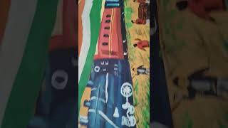 kakori train action with colour painting viral artist painting short art [upl. by Gnoht]