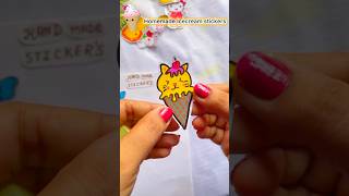 How to make own Homemade kawaii Stickers diy shorts kids [upl. by Anoj506]