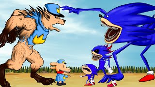 Shin Sonic Tapes vs Dog Man  Full Animation Drawing Cartoon 2 [upl. by Julita]