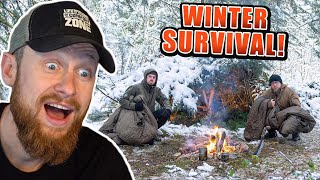 SURVIVAL CHALLENGE bei 5°C  Naturensöhne gehen mit 5 Gegenständen in den Schnee  Fritz Meinecke [upl. by Anelrihs]