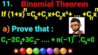 11a Prove that C1–2C23C3–n–1n–1Cn0 if 1xⁿC0C1xC2x²Cnxⁿ Class 12 Binomial [upl. by Ativad]