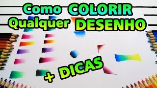 TUTORIAL DE PINTURA E MESCLAGEM DE CORES  DEGRADÊ  COMO COLORIR QUALQUER DESENHO [upl. by Valerie]