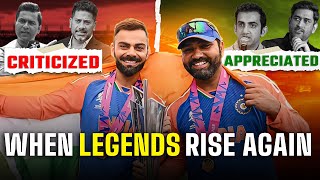 जब Rohit Sharma और Virat Kohli ने की Critics की बोलती बंद  2024 T20 World Cup [upl. by Osbourn]