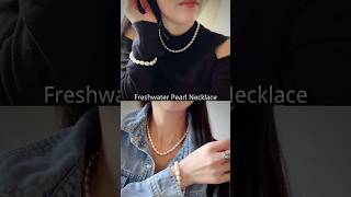 Easy DIY  How to make pearl necklace for beginners at home howto diy diycrafts [upl. by Enaek117]