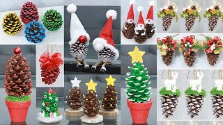 10 Christmas Pinecone Crafts and Ornaments Christmas Decoaration Diy [upl. by Seerdi58]