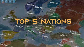 The Best and Worst 5 Nations in Conflict of Nations World War 3 [upl. by Amsab540]