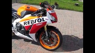 2015 Honda Repsol Fireblade with new Akrapovic GP Slipon exhaust [upl. by Anyehs]