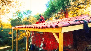 Finishing the roof structure for the small barn  Offgrid Homestead in Central Portugal [upl. by Ativla362]