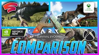 Stadia vs Series X vs Xcloud vs Geforce NOW 4K  ARK Survival Evolved [upl. by Rustie]