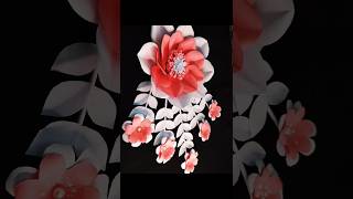 Paper flower wallhangingwallmatewall decorations shortsshortsfeed [upl. by Attesor]