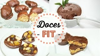 4 doces fit FÁCEIS de fazer com chocolate  Hanna Vita [upl. by Medeah]