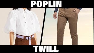 Twill vs Poplin All You Need To Know [upl. by Yatzeck]