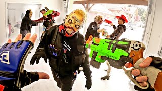 THE ZOMBIES SWARM THE NERF ARSENAL GETS INFECTED Zombie Chronicles  Part 2 [upl. by Frissell]