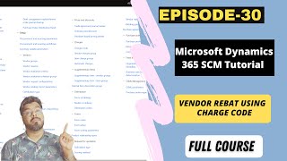 EPISODE 30  Vendor rebate using charge codes in Microsoft Dynamics 365 finance and operations [upl. by Einnus267]