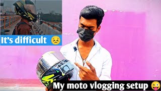 My moto vlogging setup 😜Its difficult😣Butterfly tail rider [upl. by Mrots]