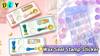 How to Make Wax Seal Stamp Stickers at Home  DIY deco stickers [upl. by Verge128]