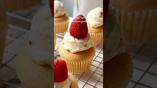 Strawberry Cupcakes cream cheese frosting shorts strawberrycake strawberrycupcakes recipe [upl. by Pattie479]