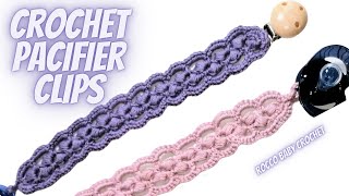 HOW TO CROCHET A PACIFIER CLIP  crochet baby ideas crochet pacifier holder crochet along 2021 [upl. by Schober]