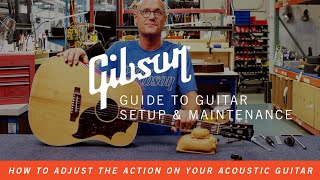 How To Adjust the Action on Your Acoustic Guitar [upl. by Klinges]