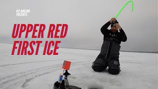 Upper Red First Ice BIG WALLEYES [upl. by Hallerson305]