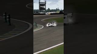 Wet Exit BMW V12 LMR Leaves Pit at Le Mans  PC2 RacingNL Short [upl. by Kissie]