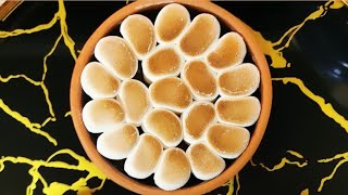 حلى المارشميلو بأربع مكونات فقط سمورز 😋 Marshmallow desserts smores dip recipe 🍡 [upl. by Annasiul]