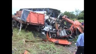 53 dead in Zambia bus crash [upl. by Crispa509]